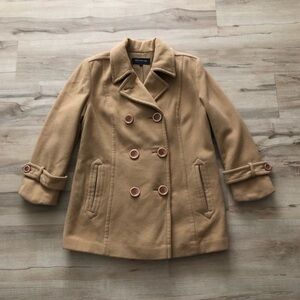 Wool & Cashmere Blend Jones New York PETITE Women's Camel Peacoat